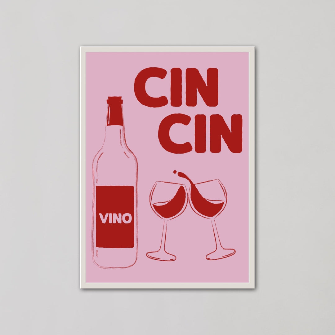 Vino Cin Cin Kitchen Framed Wall Art - Style My Wall