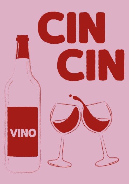 Vino Cin Cin Kitchen Framed Wall Art