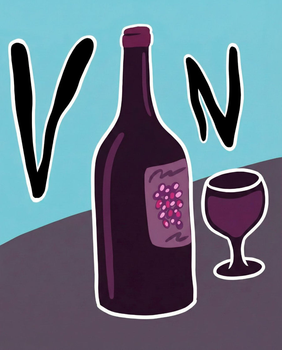 Vino in Picasso Style by Justin Bausch