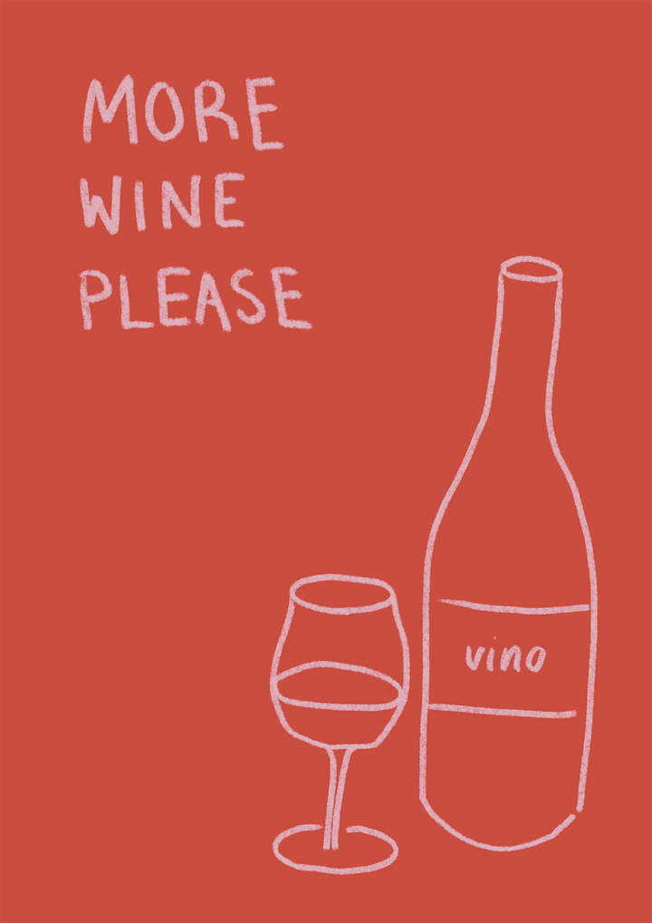 Vino More Wine Bar Wall Art by Lucia Sankovic - Style My Wall