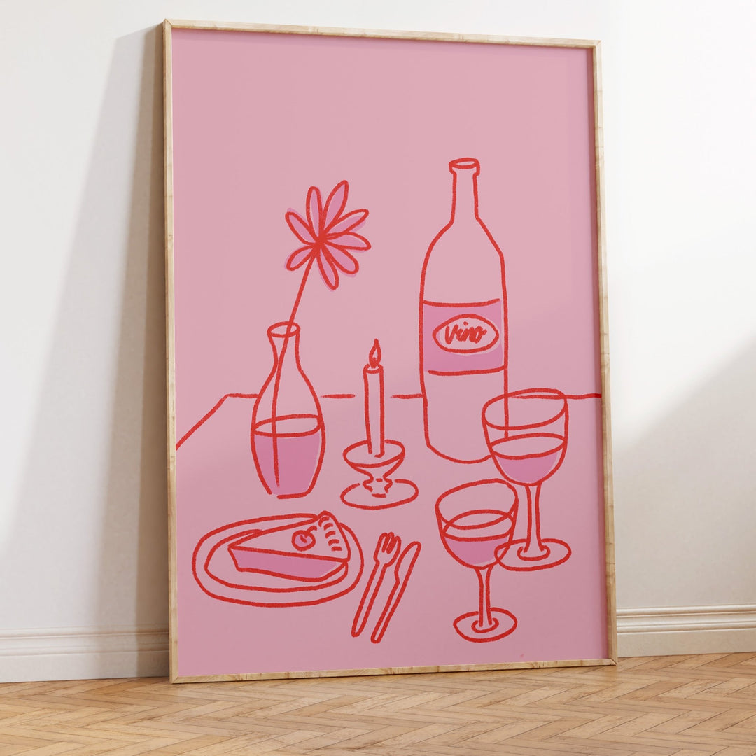Vino Scene by Lucia Sankovic,gallery wall,timber wall