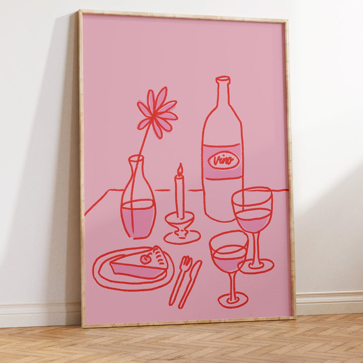 Vino Scene by Lucia Sankovic,gallery wall,timber wall