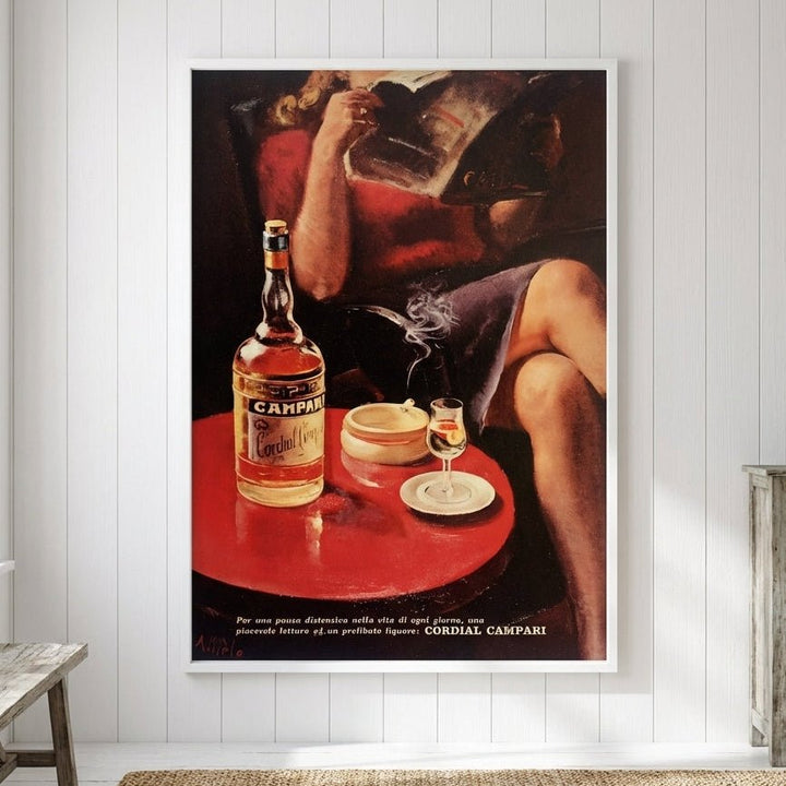 Vintage Campari Liquor Poster Retro Bar Cart Wall Art wall - art - picture - poster