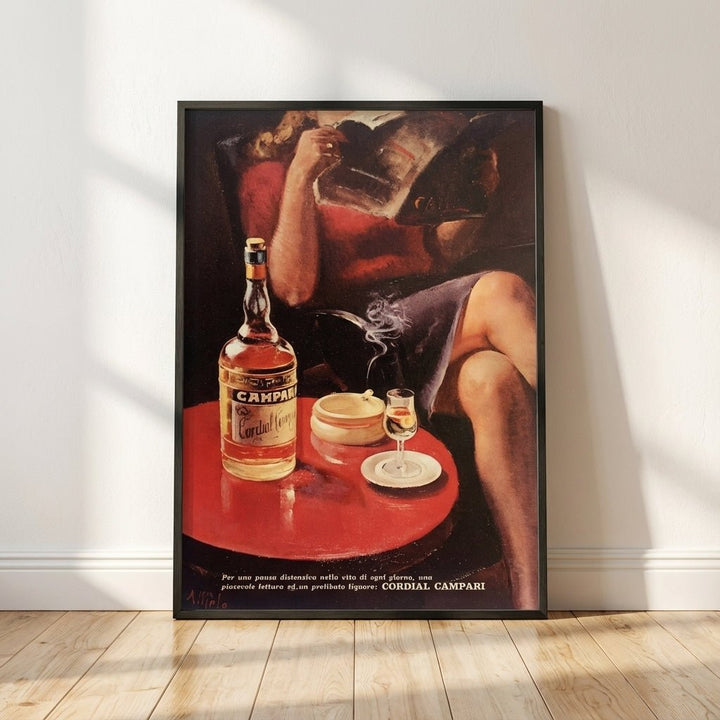 Vintage Campari Liquor Poster Retro Bar Cart Wall Art wall - art - picture - poster