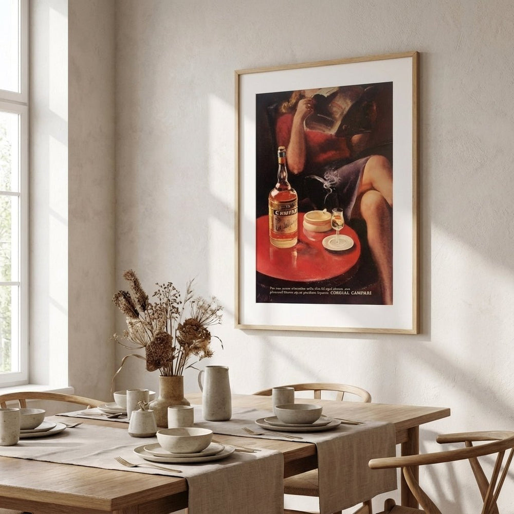 Vintage Campari Liquor Poster Retro Bar Cart Wall Art wall - art - picture - poster