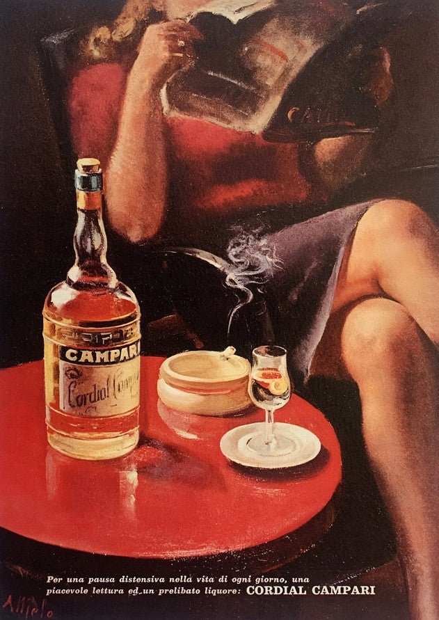 Vintage Campari Liquor Poster Retro Bar Cart Wall Art