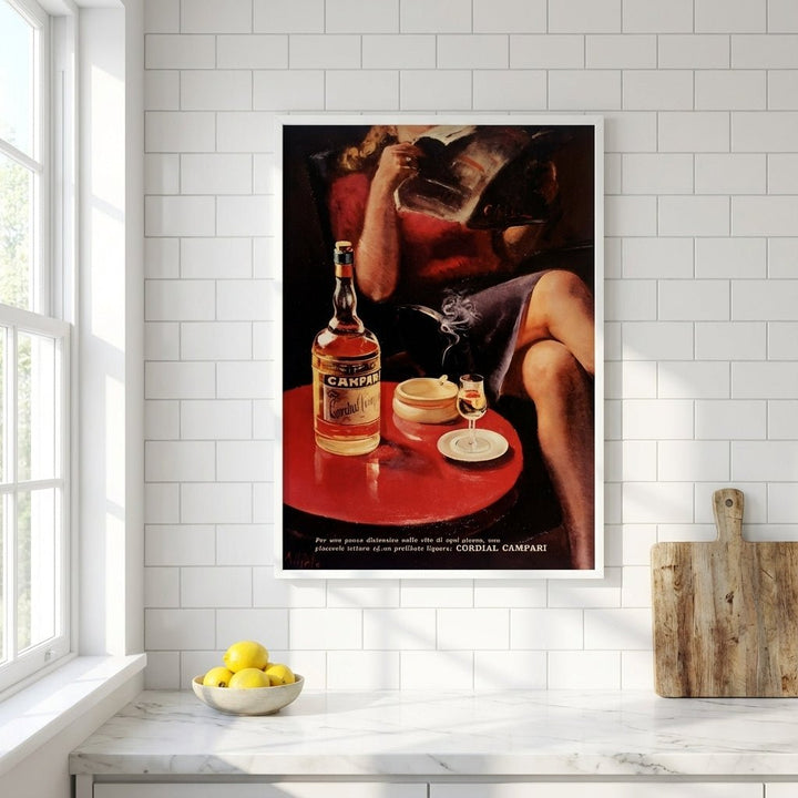 Vintage Campari Liquor Poster Retro Bar Cart Wall Art wall - art - picture - poster
