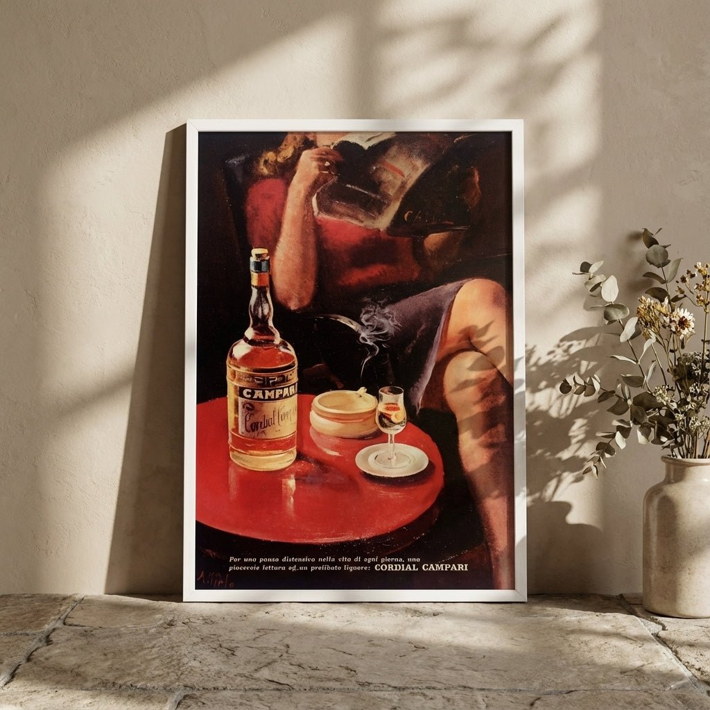 Vintage Campari Liquor Poster Retro Bar Cart Wall Art wall - art - picture - poster