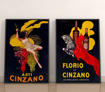 Vintage Cinzano Bar Wall Pair - Style My Wall
