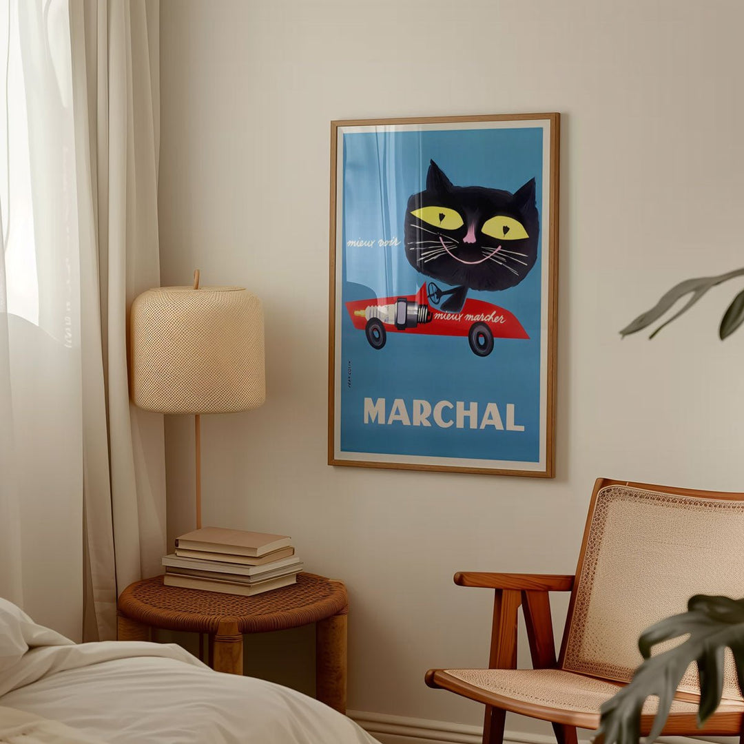 Vintage French Cat Wall Art by Marchal - Style My Wall