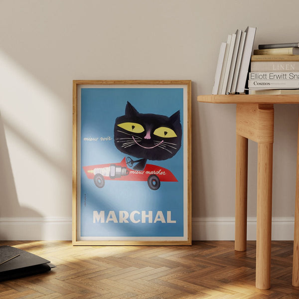 Vintage French Cat Wall Art by Marchal