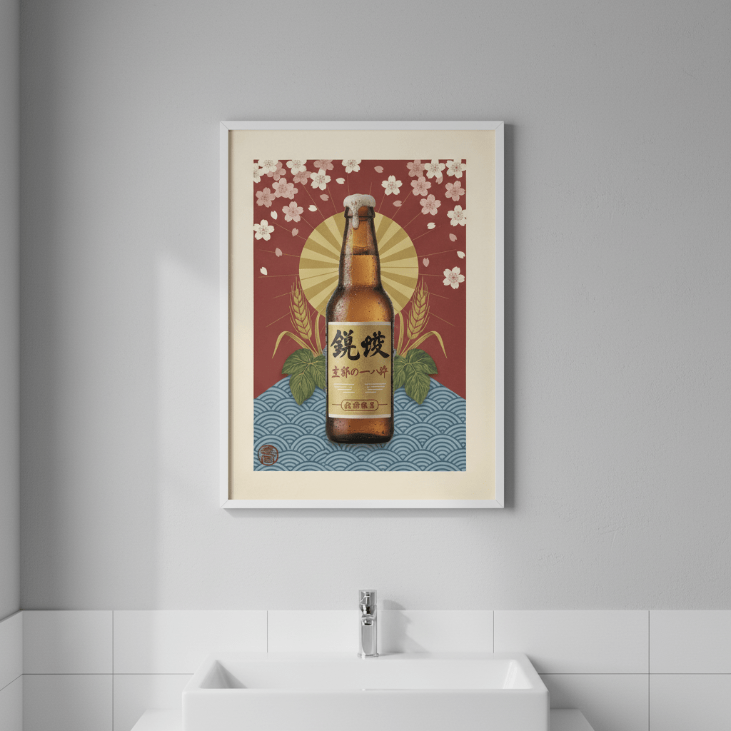 Vintage Japanese Beer Poster wall - art - picture - poster