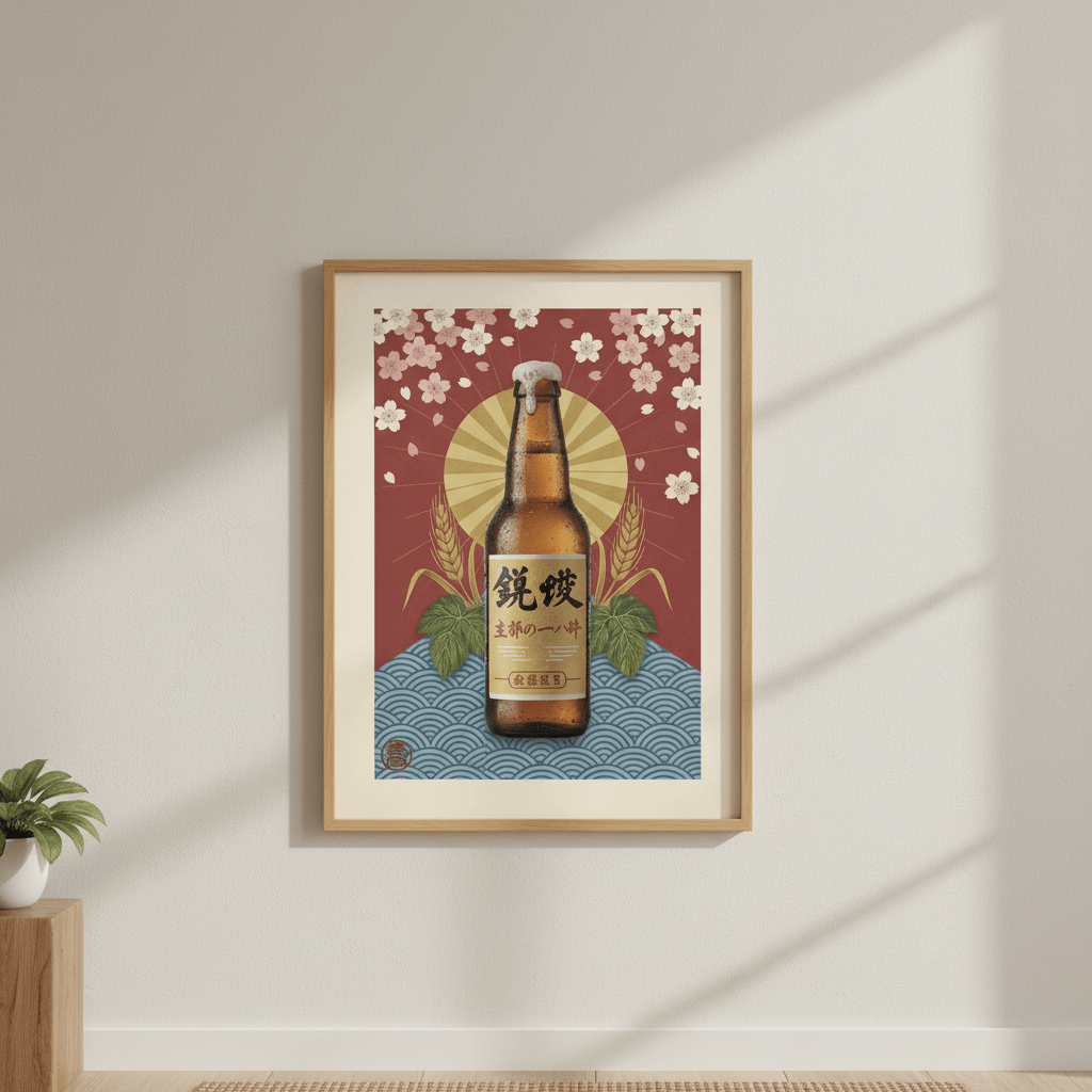 Vintage Japanese Beer Poster wall - art - picture - poster