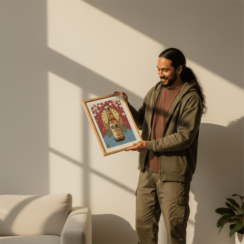 Vintage Japanese Beer Poster wall - art - picture - poster