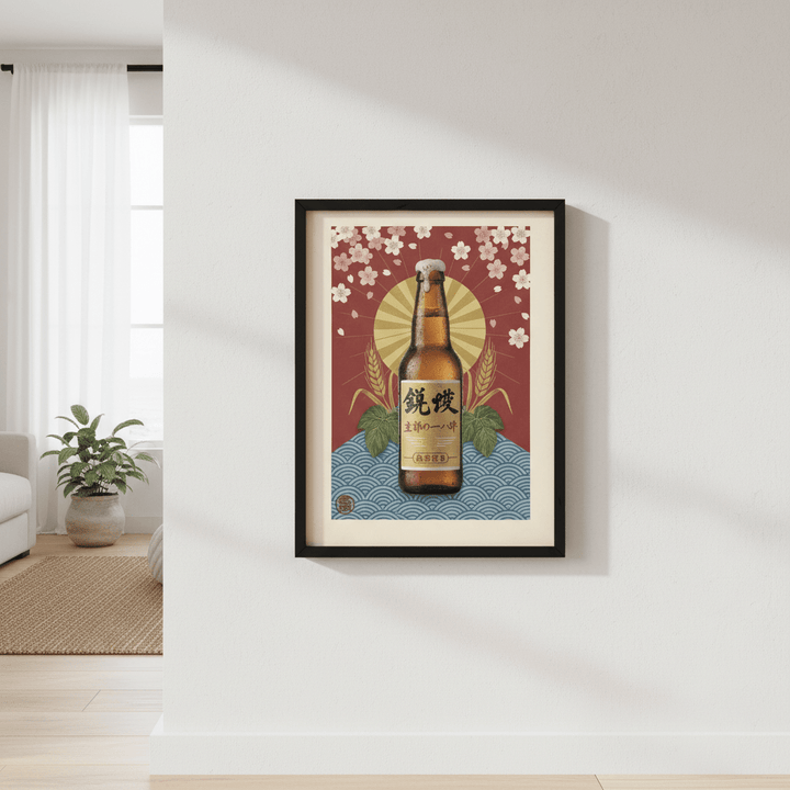 Vintage Japanese Beer Poster wall - art - picture - poster