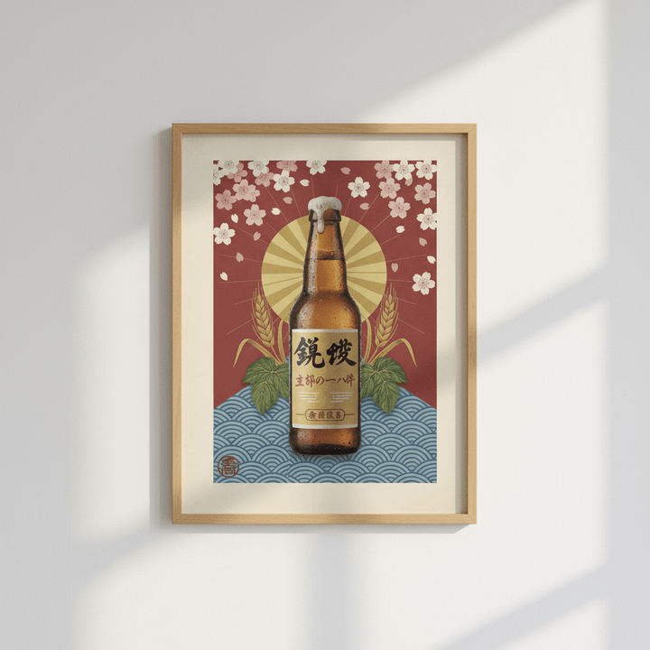 Vintage Japanese Beer Poster wall - art - picture - poster