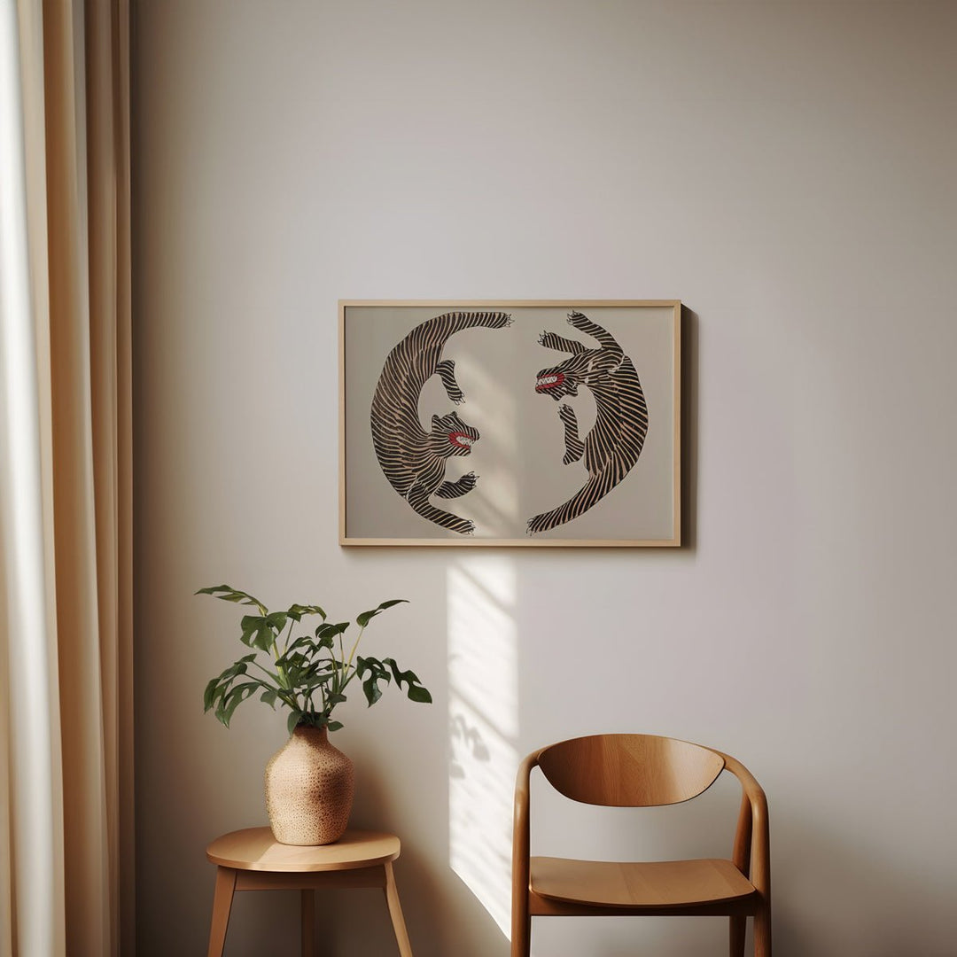 Vintage Japanese Tiger Wall Art - Style My Wall