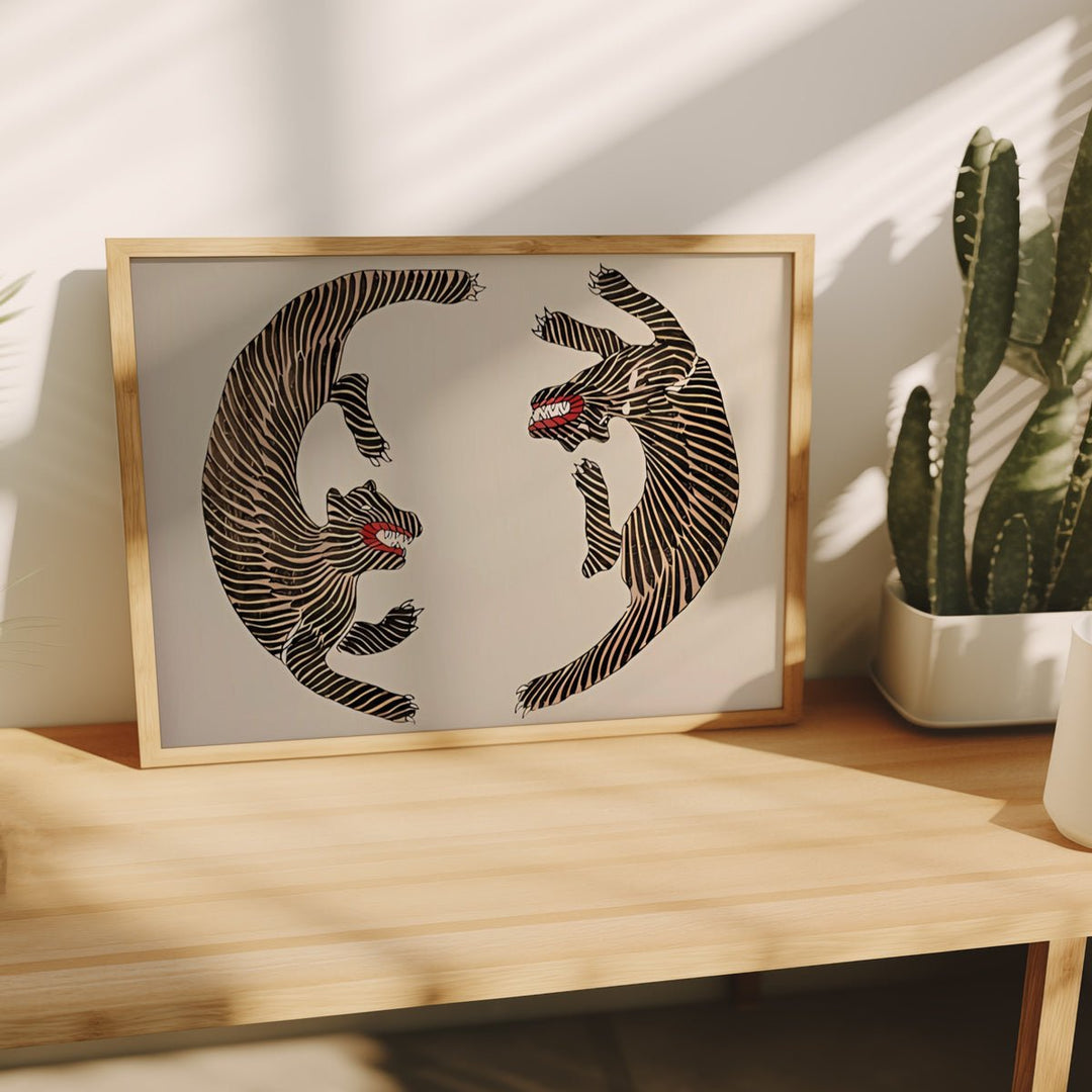 Vintage Japanese Tiger Wall Art - Style My Wall