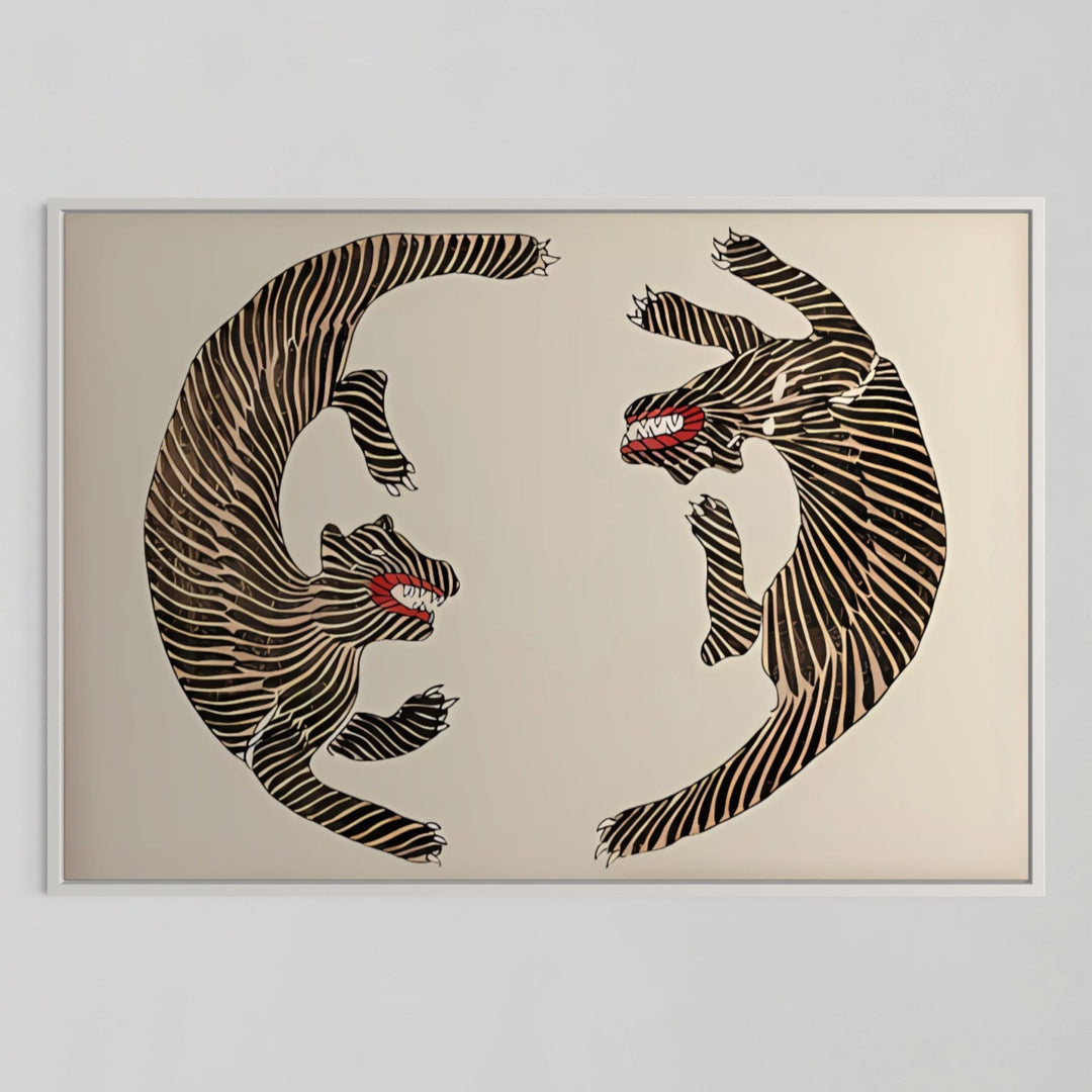 Vintage Japanese Tiger Wall Art - Style My Wall