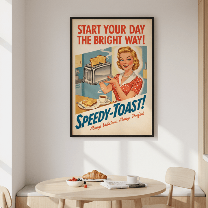Vintage Kitchen Toast Wall Art Poster wall - art - picture - poster