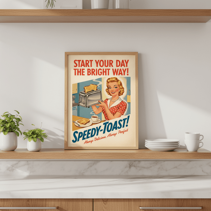 Vintage Kitchen Toast Wall Art Poster wall - art - picture - poster