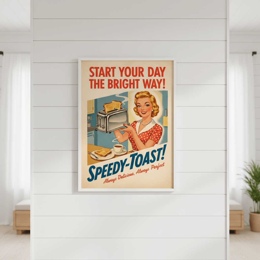 Vintage Kitchen Toast Wall Art Poster wall - art - picture - poster
