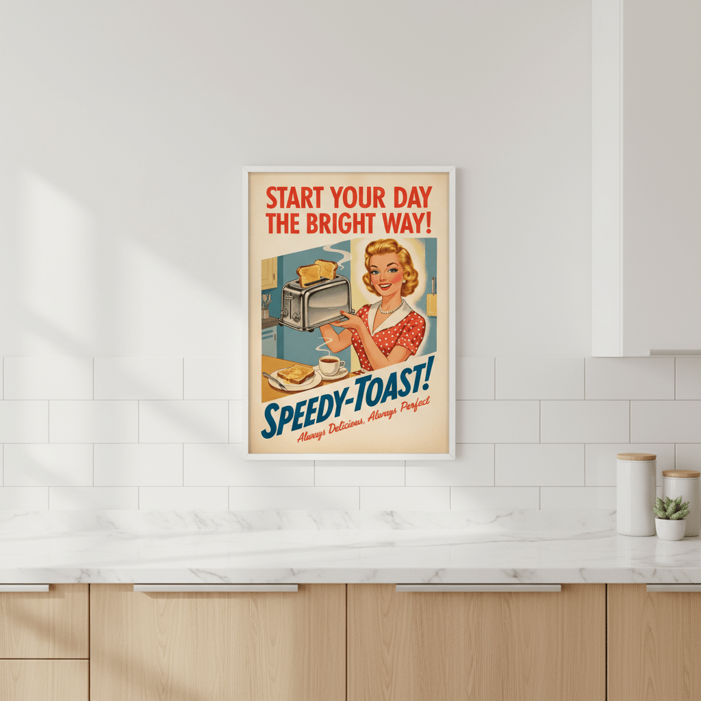 Vintage Kitchen Toast Wall Art Poster wall - art - picture - poster