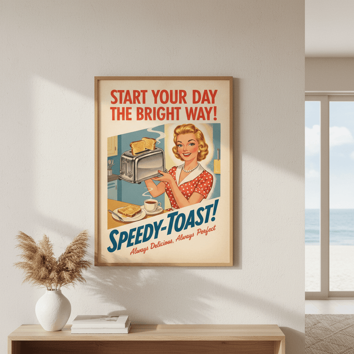 Vintage Kitchen Toast Wall Art Poster wall - art - picture - poster