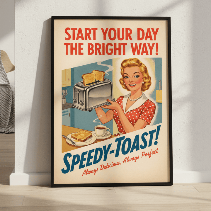 Vintage Kitchen Toast Wall Art Poster wall - art - picture - poster