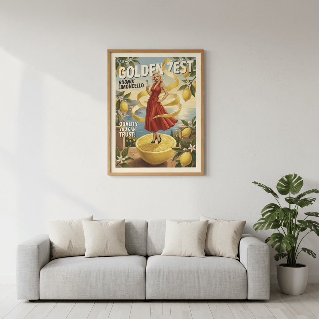 Vintage Limoncello Poster Wall Art Print wall - art - picture - poster