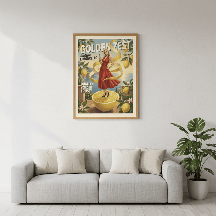 Vintage Limoncello Poster Wall Art Print wall - art - picture - poster
