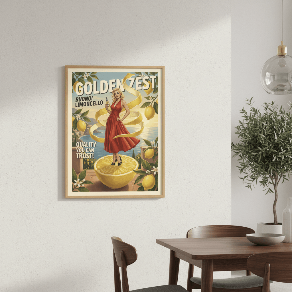 Vintage Limoncello Poster Wall Art Print wall - art - picture - poster