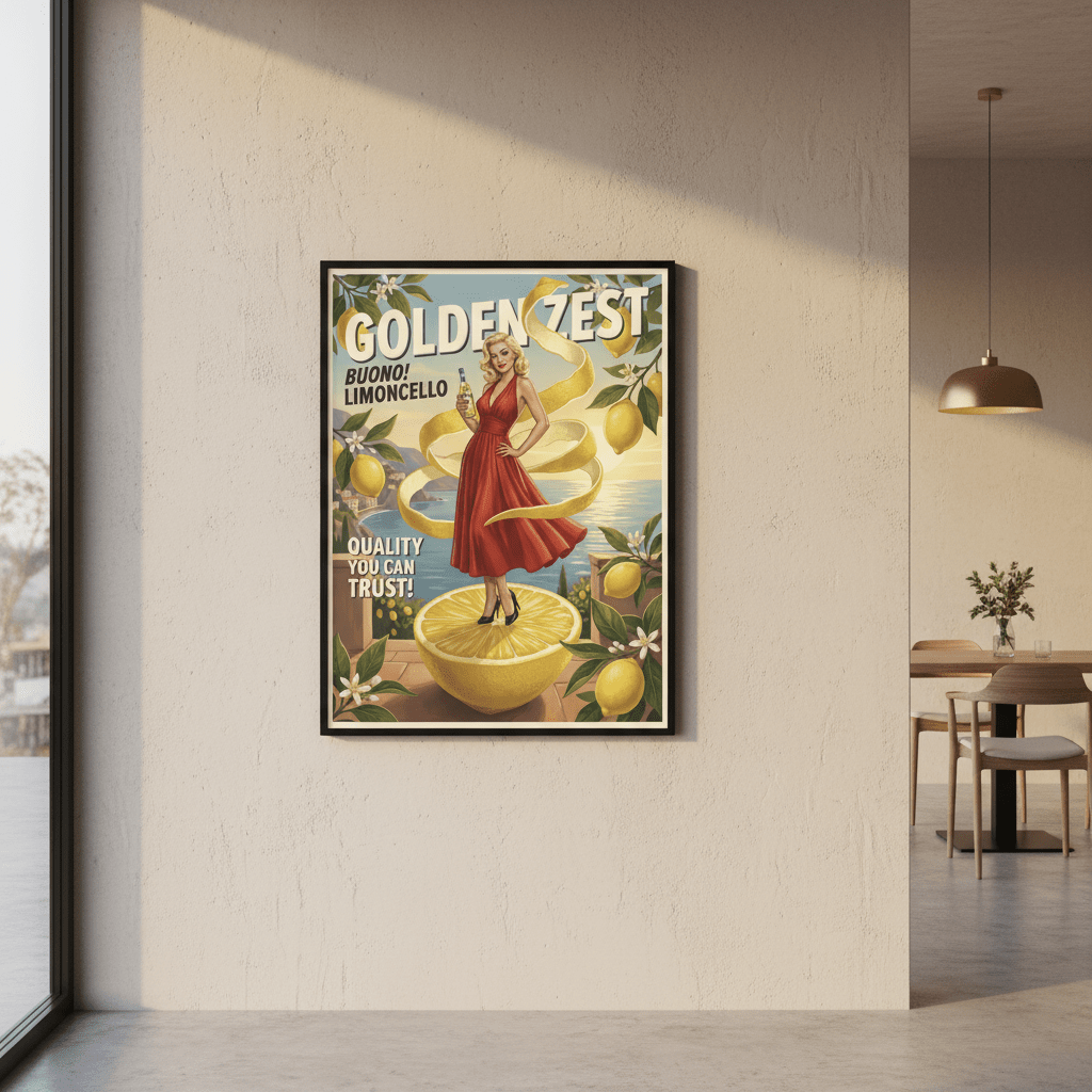 Vintage Limoncello Poster Wall Art Print wall - art - picture - poster