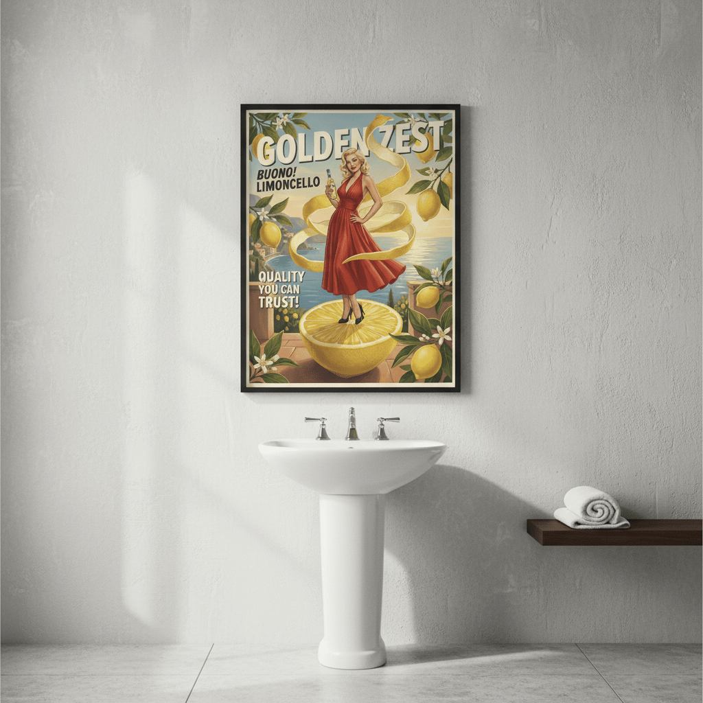 Vintage Limoncello Poster Wall Art Print wall - art - picture - poster