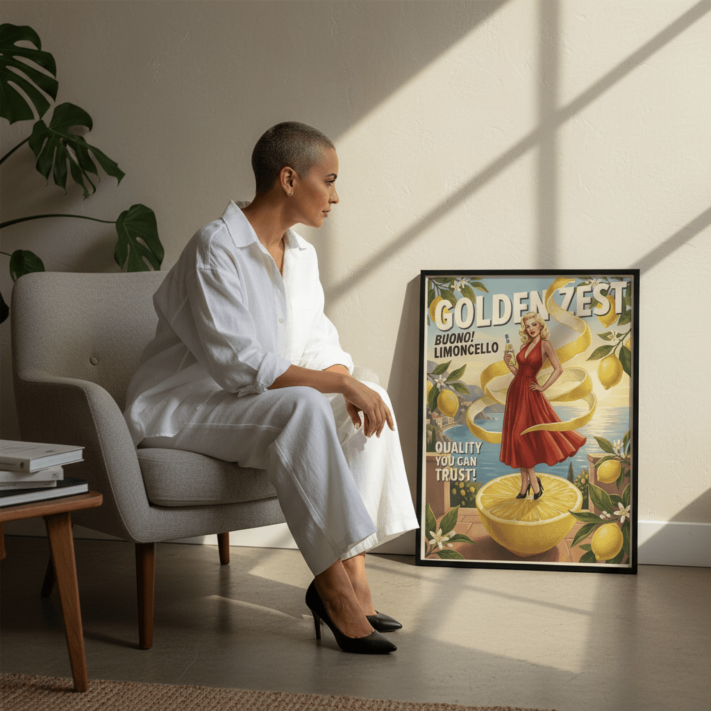 Vintage Limoncello Poster Wall Art Print wall - art - picture - poster