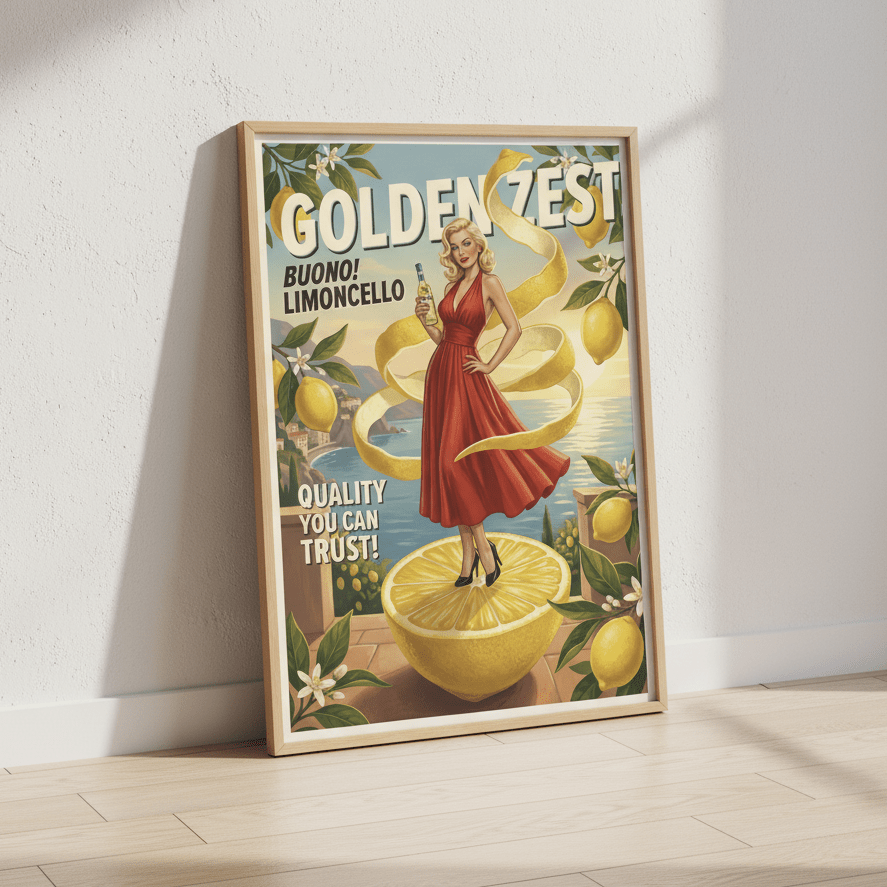 Vintage Limoncello Poster Wall Art Print wall - art - picture - poster