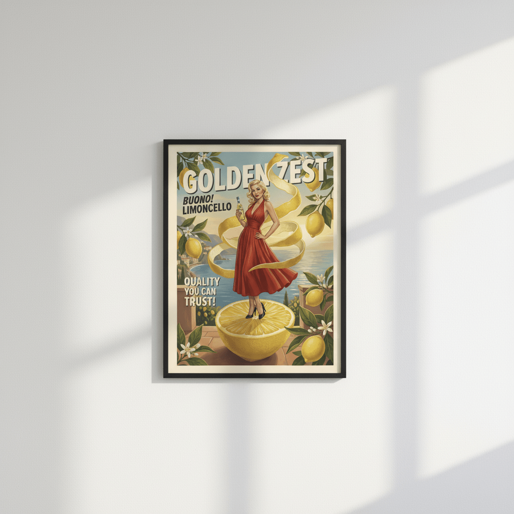 Vintage Limoncello Poster Wall Art Print wall - art - picture - poster