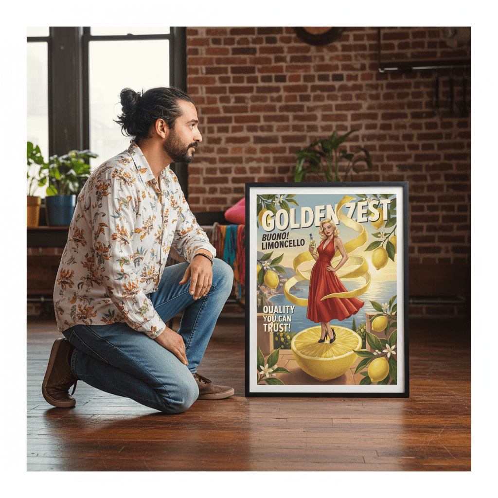 Vintage Limoncello Poster Wall Art Print wall - art - picture - poster