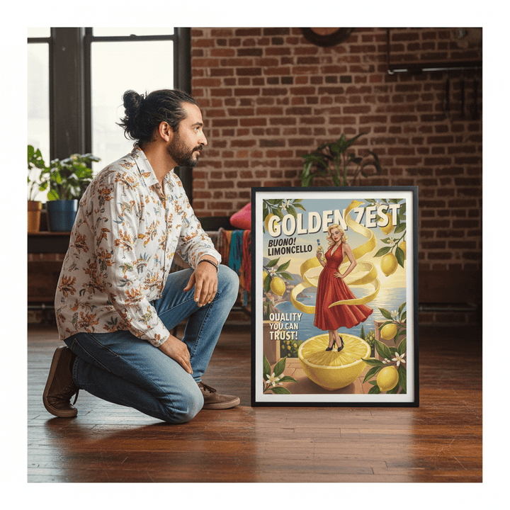 Vintage Limoncello Poster Wall Art Print wall - art - picture - poster