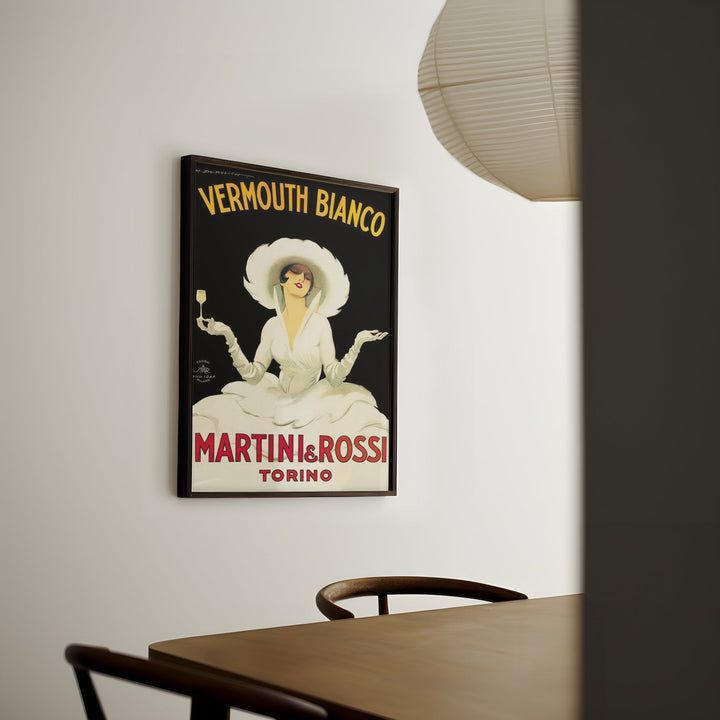 Vintage Martini and Rossi Vermouth Bianco Advertising Wall Art - Style My Wall