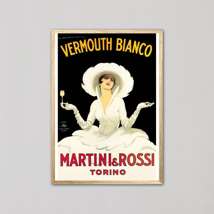 Vintage Martini and Rossi Vermouth Bianco Advertising Wall Art - Style My Wall