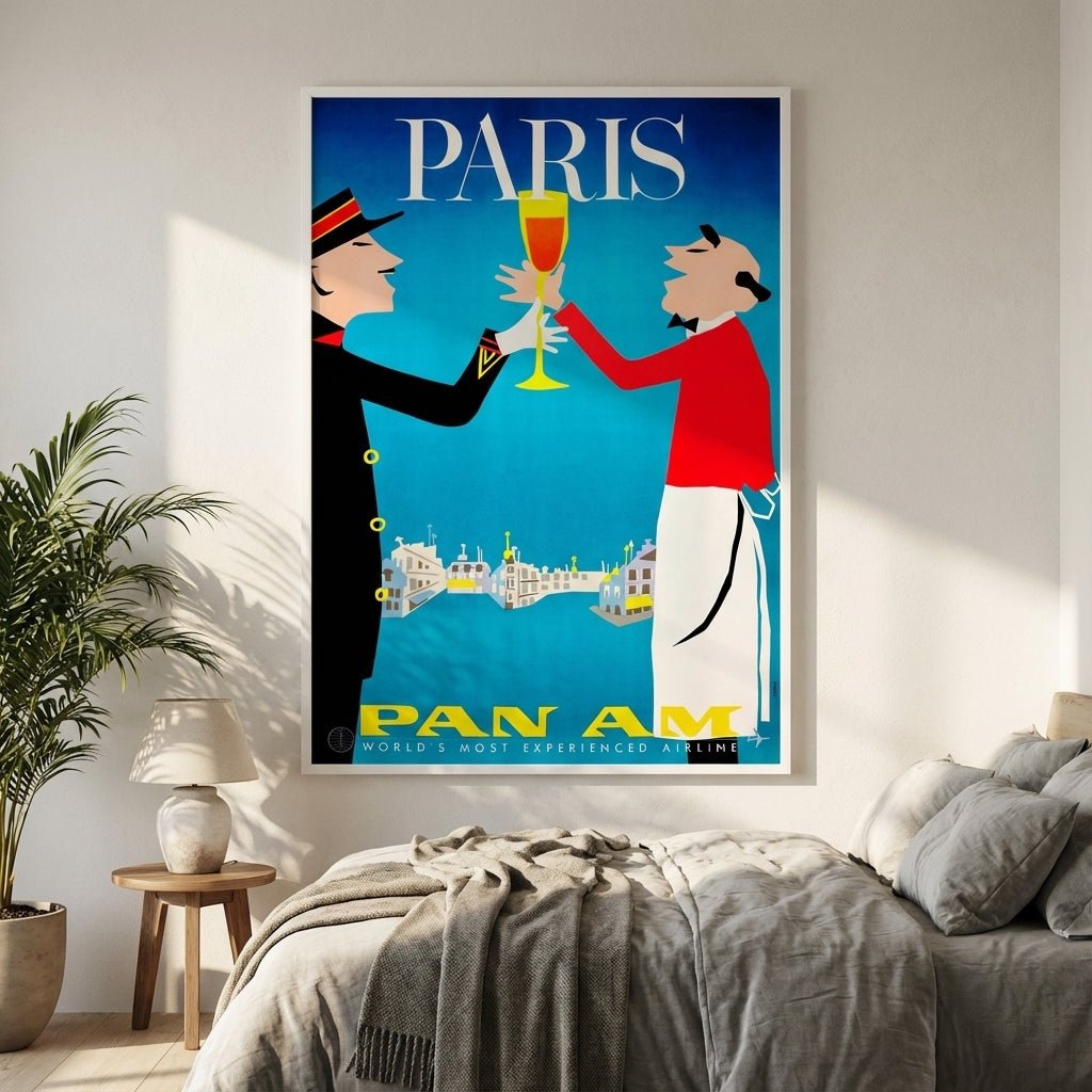 Vintage Paris Pan Am Wall Art Print wall - art - picture - poster