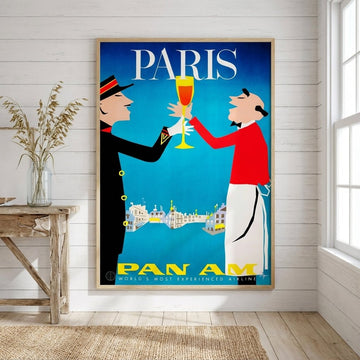 Vintage Paris Pan Am Wall Art Print wall - art - picture - poster