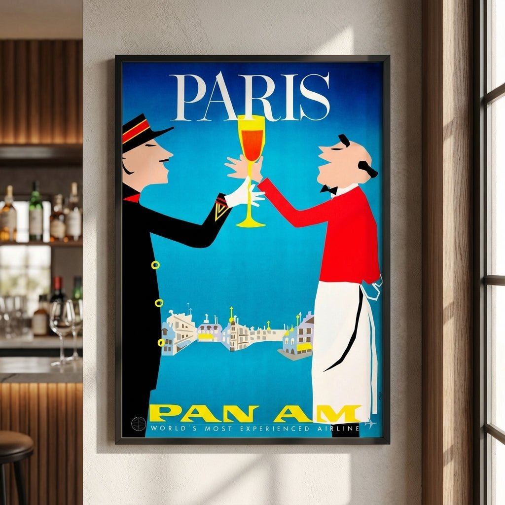 Vintage Paris Pan Am Wall Art Print wall - art - picture - poster