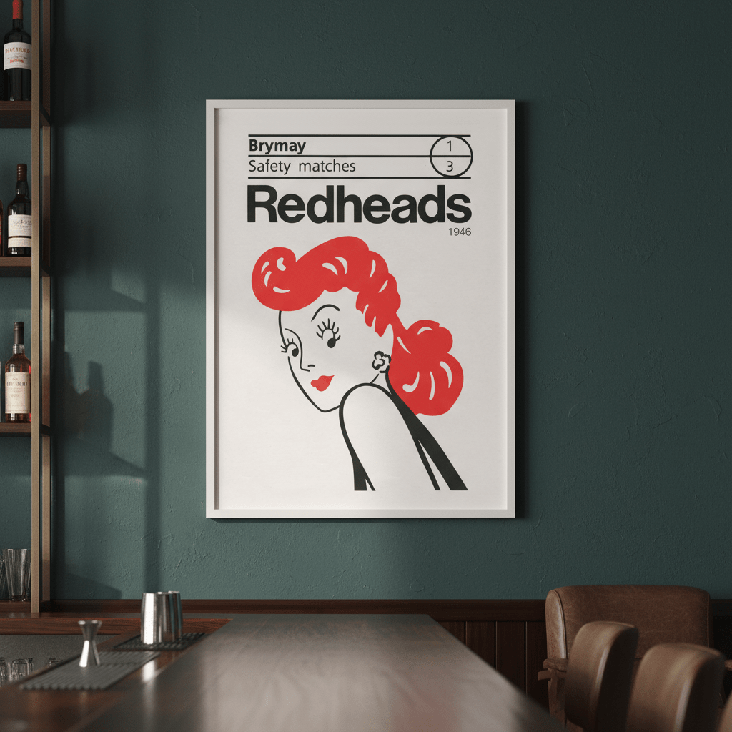 Vintage Redheads Poster 1946 wall - art - picture - poster