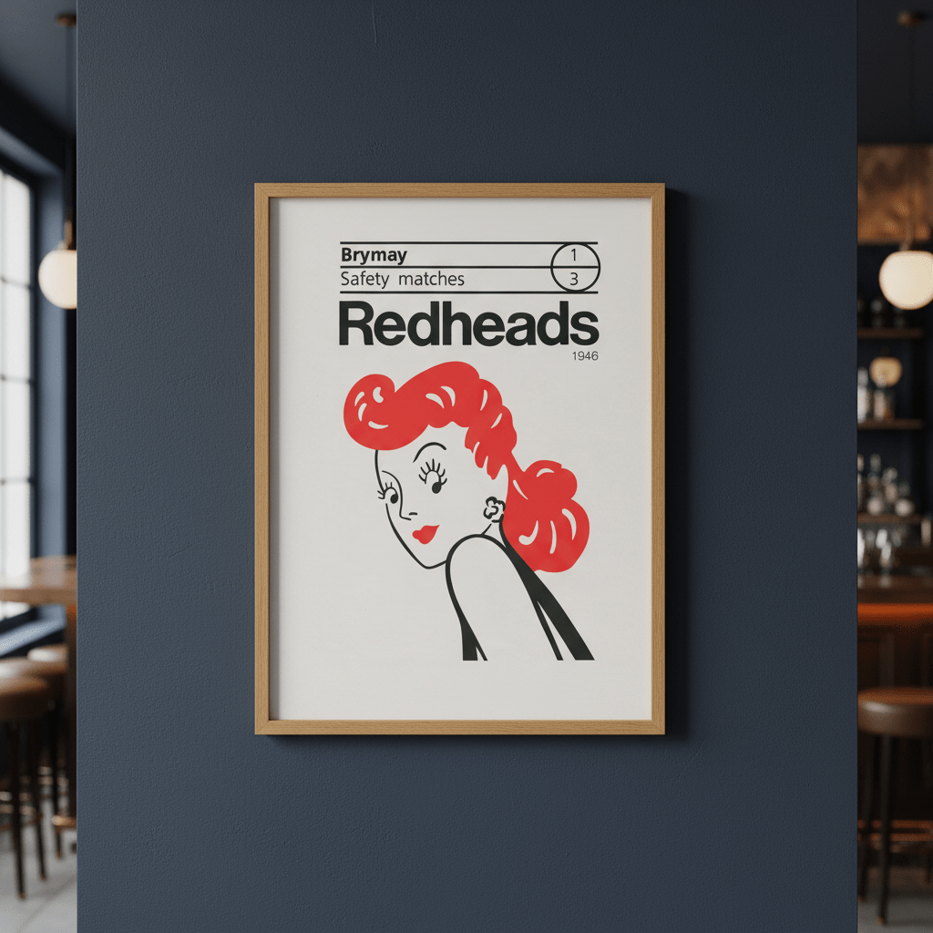 Vintage Redheads Poster 1946 wall - art - picture - poster