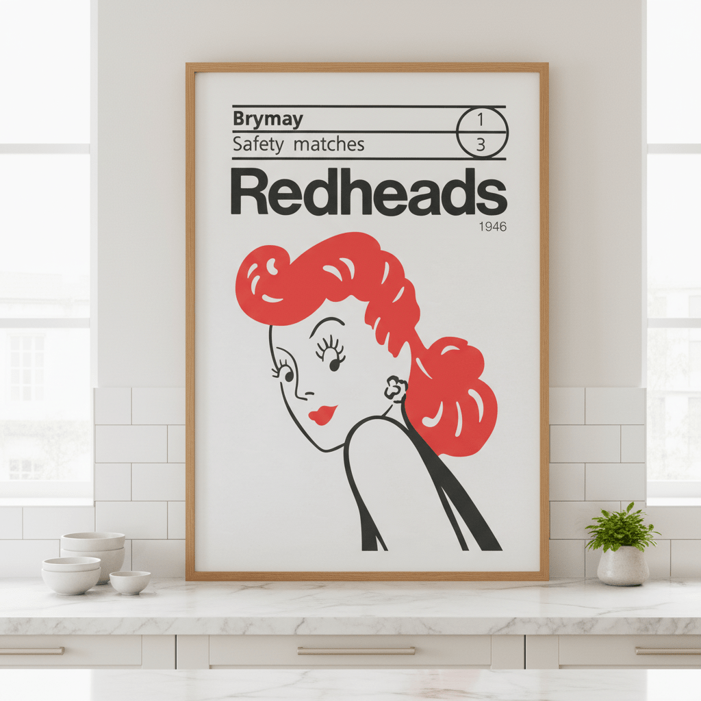 Vintage Redheads Poster 1946 wall - art - picture - poster
