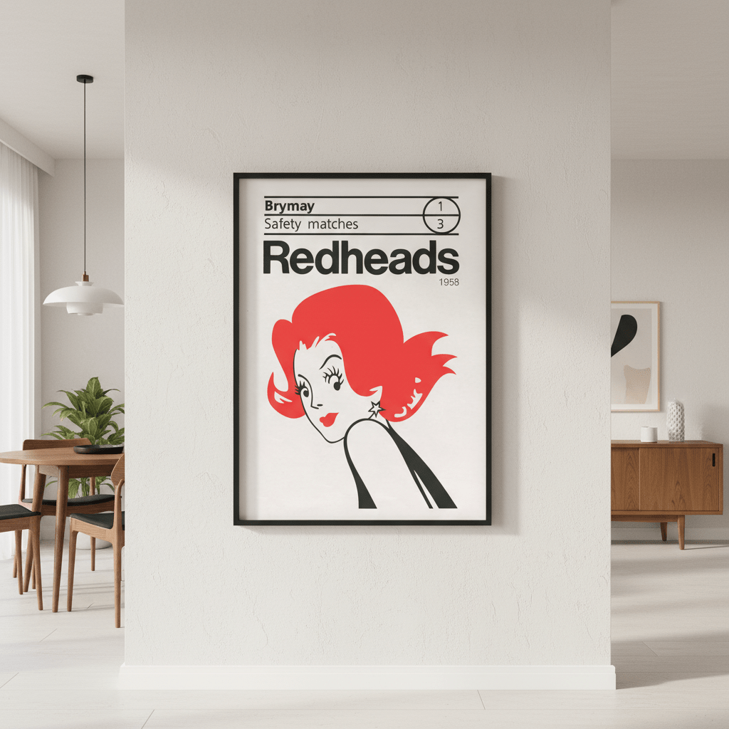 Vintage Redheads Poster 1958 wall - art - picture - poster