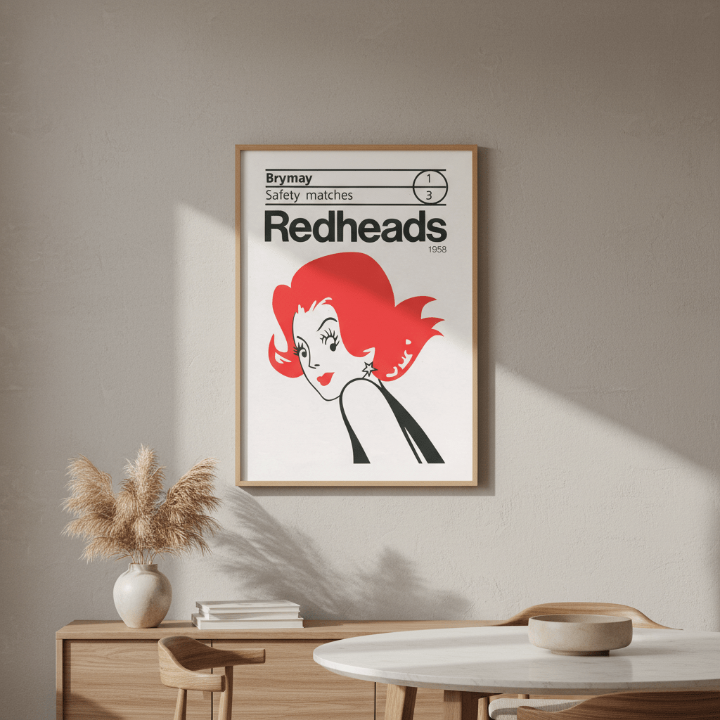 Vintage Redheads Poster 1958 wall - art - picture - poster