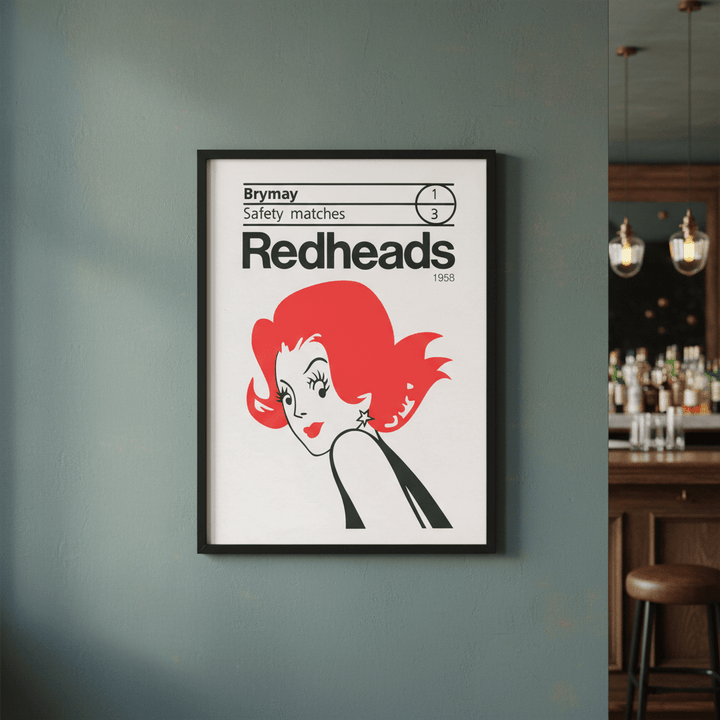 Vintage Redheads Poster 1958 wall - art - picture - poster